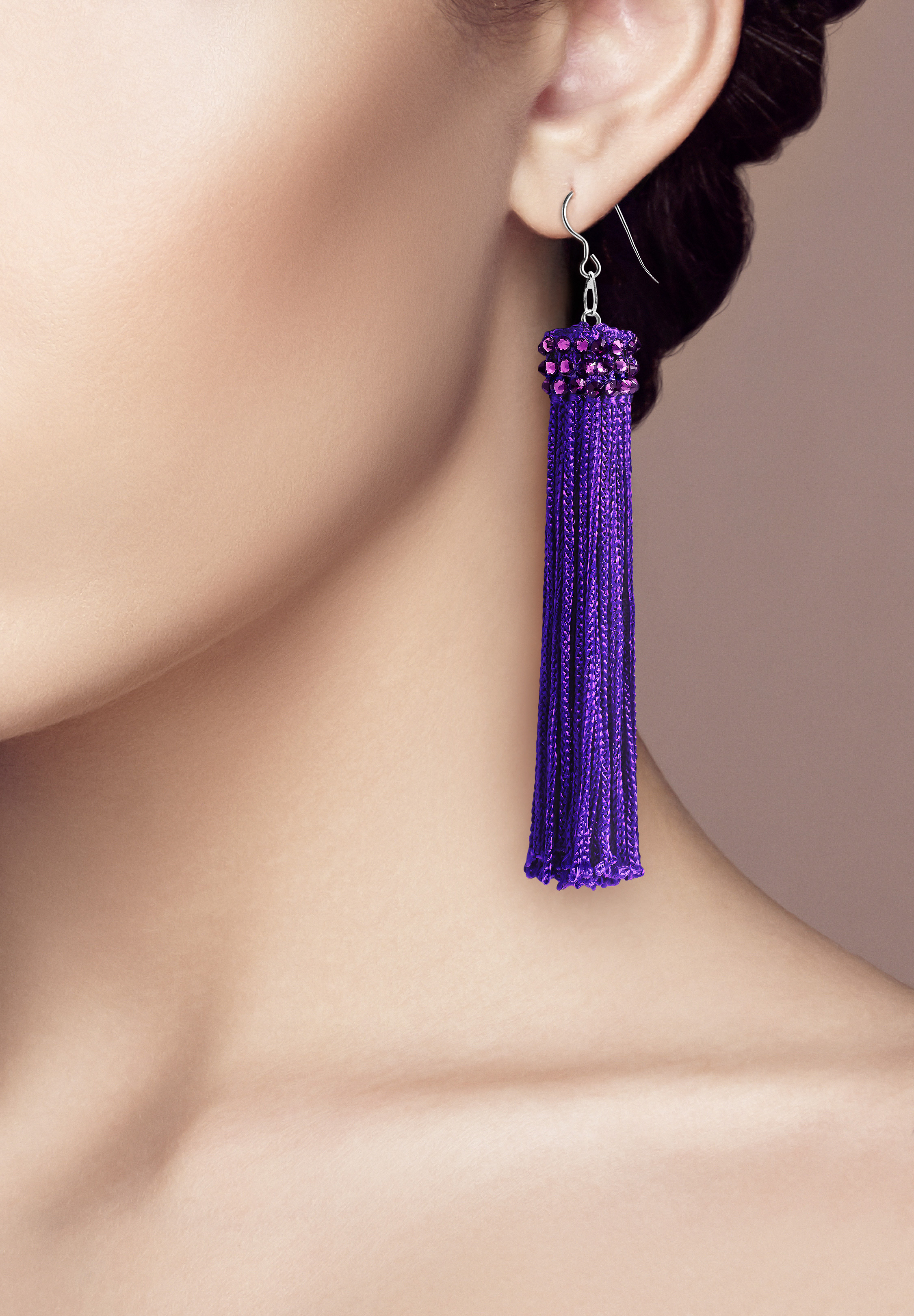 Black Purple Tassel Earrings / Soutache Earrings / Hematite Earrings / Navy  Blue Boho Earrings / Black Navy Fringe Earrings / Unique Jewelry - Etsy